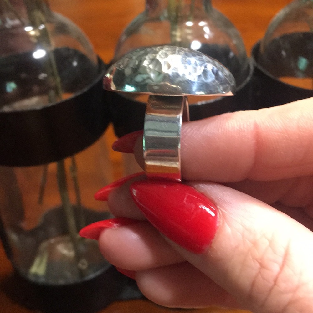 Sterling Silver Hammered Ring - image 5